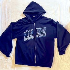 Dark Blue 1846 Milaukee Wisconsin Badger State XL Jacket